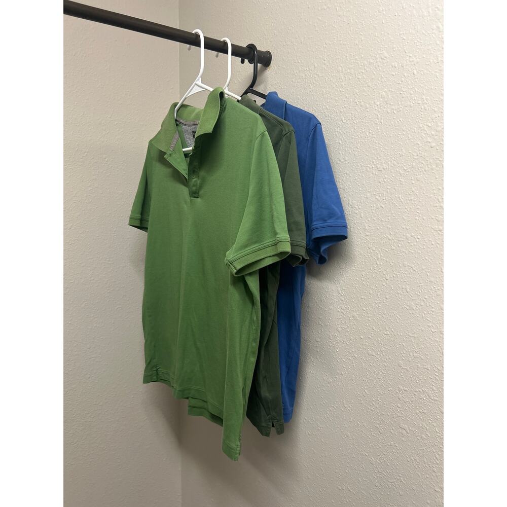 Set of 3 Banana Republic Mens Luxury Touch Polo size Med 100% cotton very soft